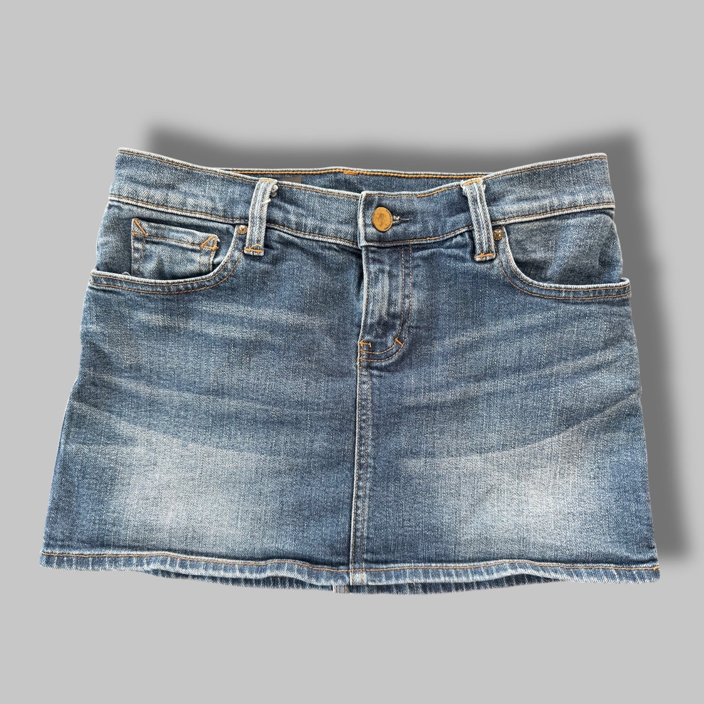 2014 Armani Exchange Washed Denim Mini Skirt - Small