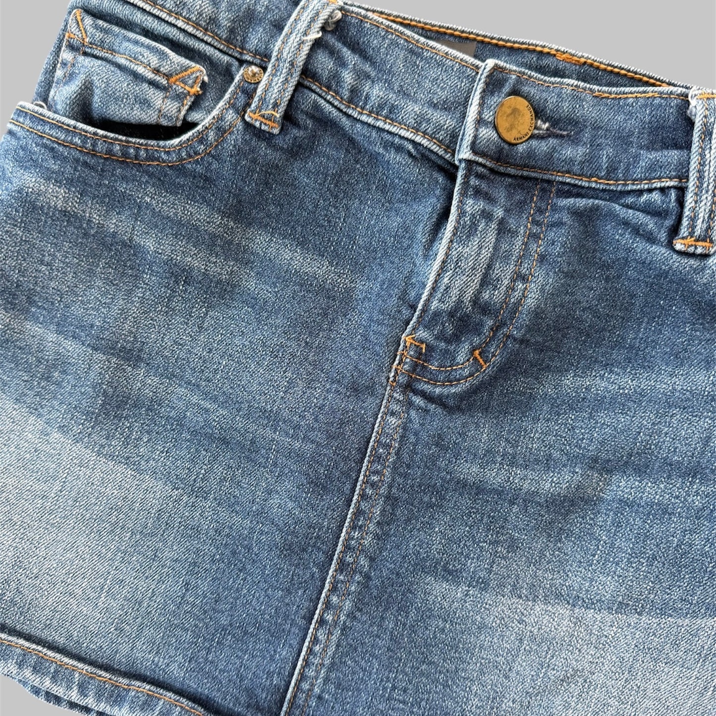 2014 Armani Exchange Washed Denim Mini Skirt - Small