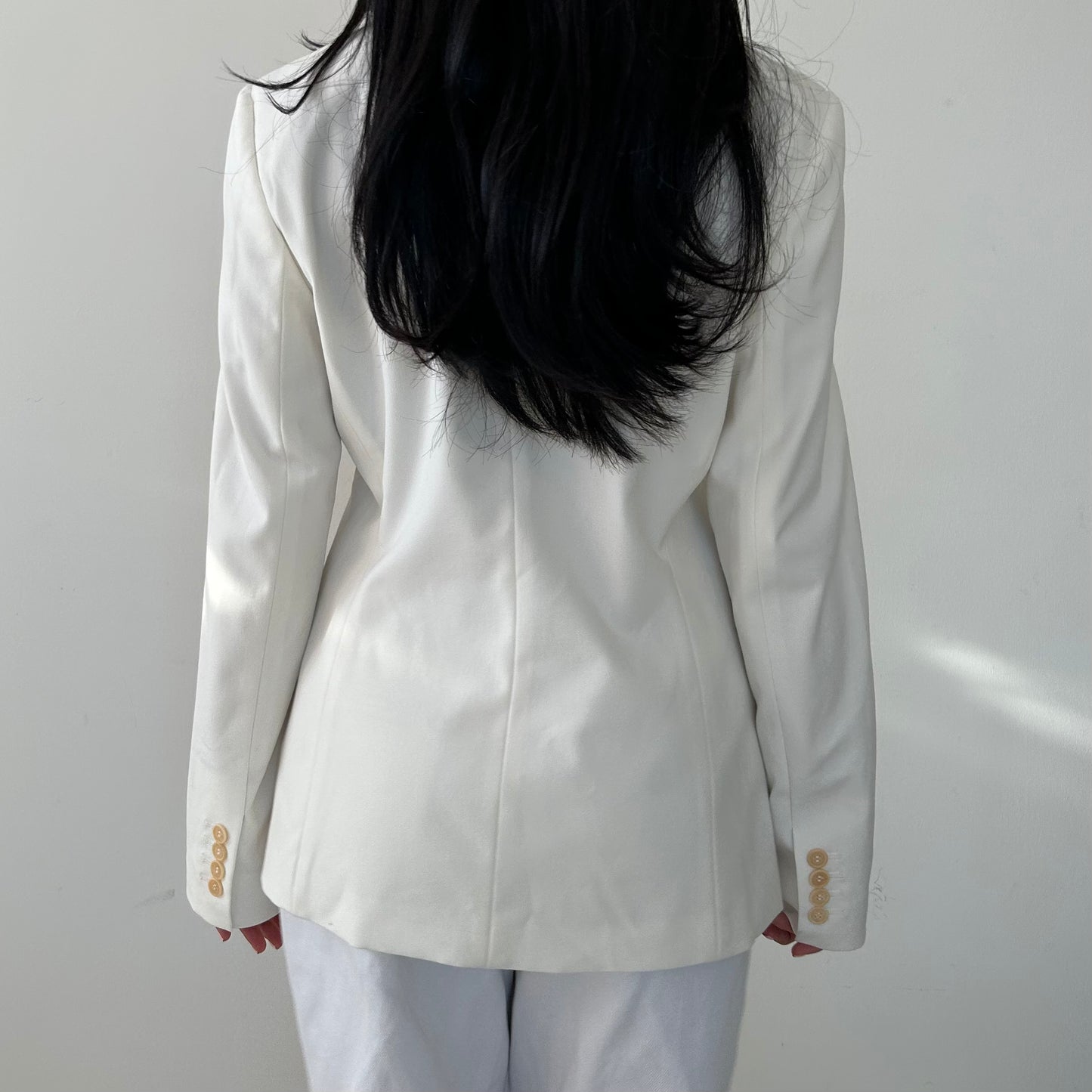 Vintage Calvin Klein RTW S/S 1991 White Blazer - Small