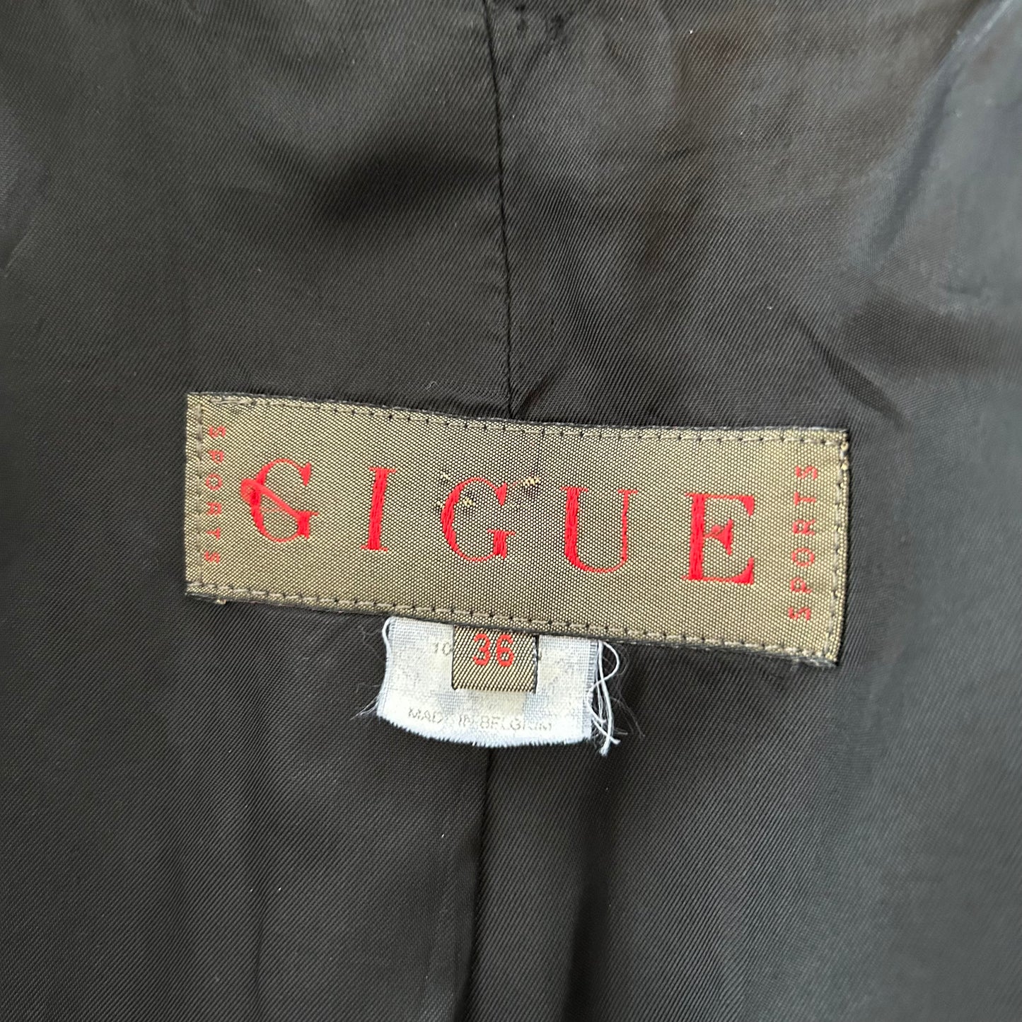 Vintage 1990s Gigue Black Linen Blazer - Medium