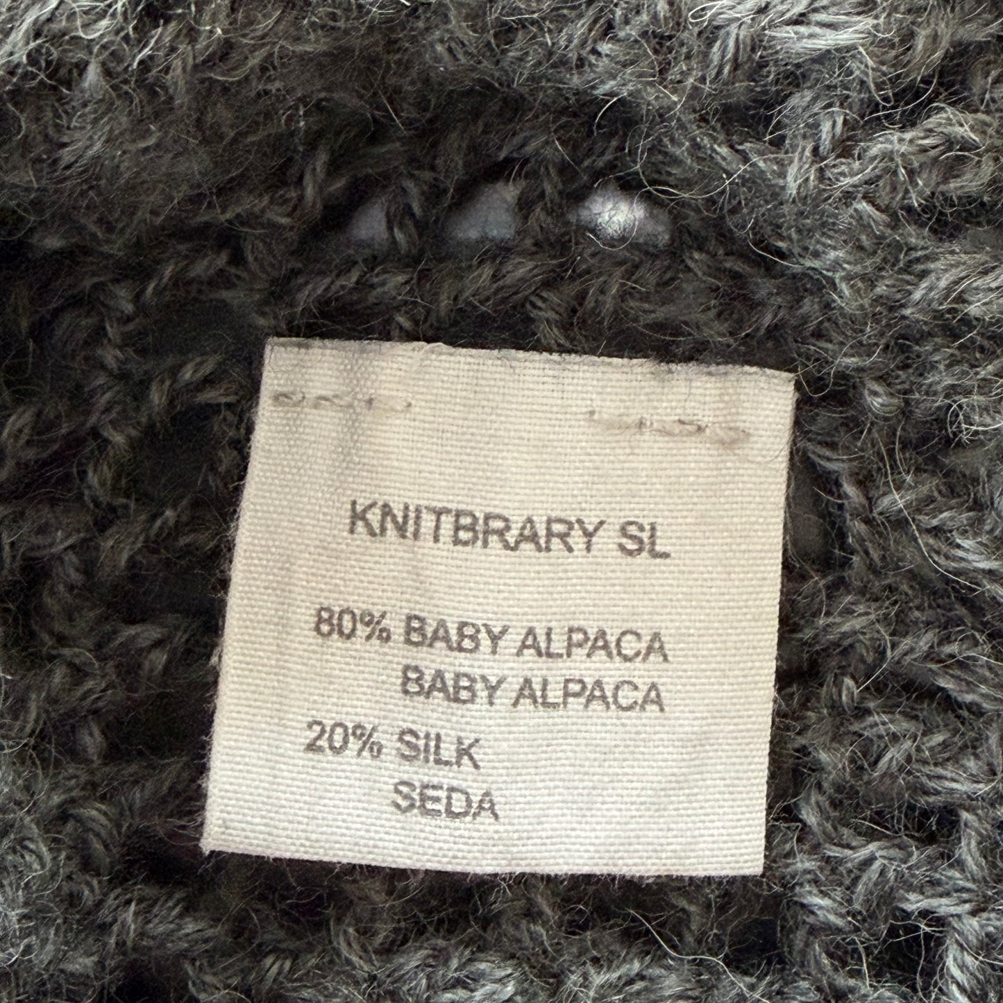 Knitbrary Baby Alpaca and Silk Open Knit Sweater - Medium