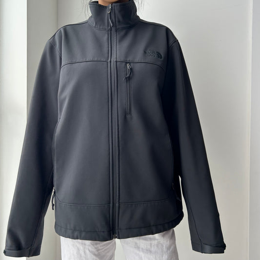 The North Face Black Fleece-Lined Softshell Jacket - Medium