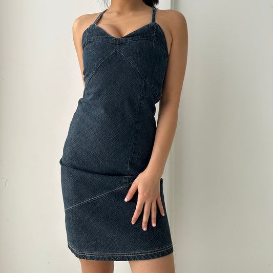 Lithium Manufacturing Co Denim Halter Mini Dress - XXX-Small