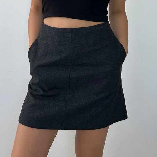 Wilfred by Aritzia Grey Wool and Cashmere Mini Skirt - X-Small