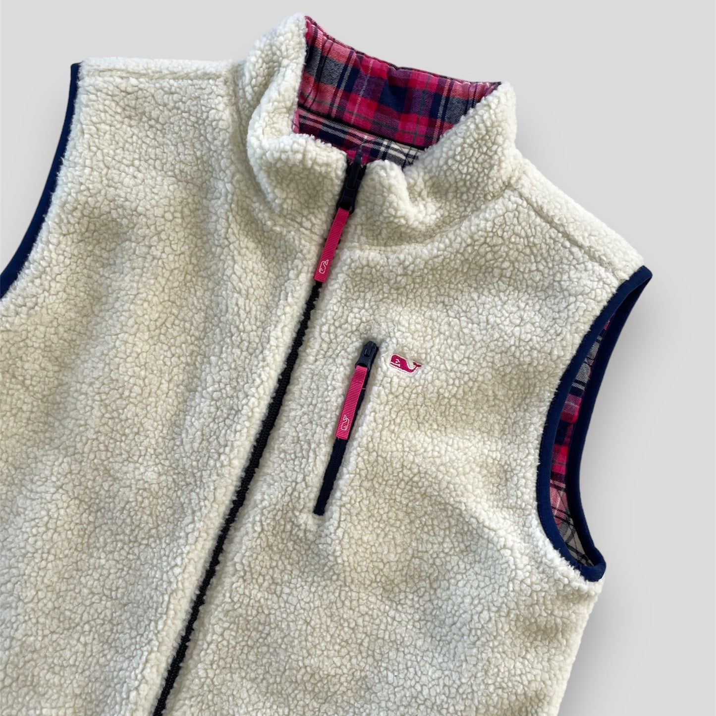 Vineyard Vines Girls Reversible Sherpa Vest - X-Small/Small