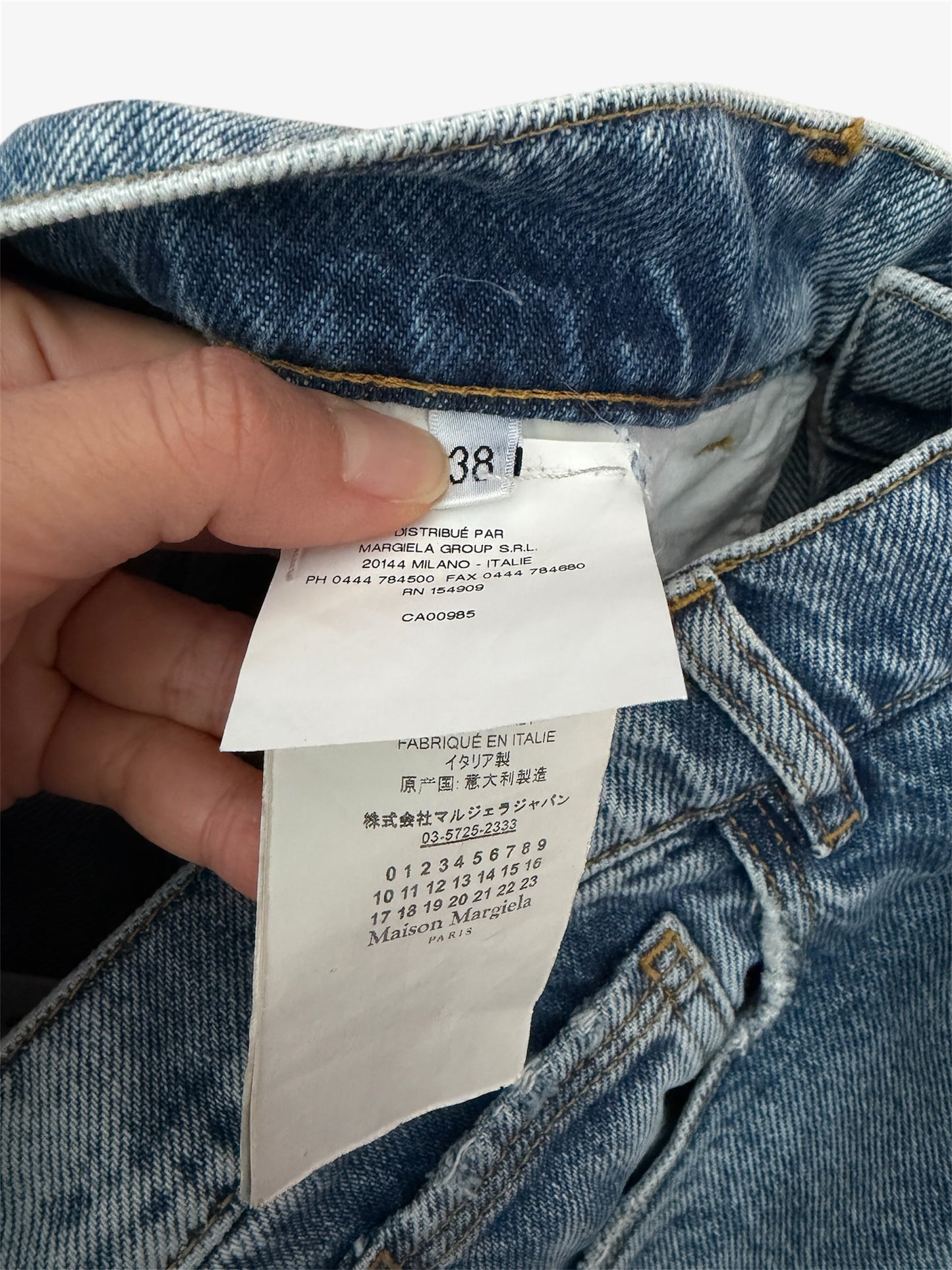 2018 Maison Margiela Light Wash Slit Flare Jeans - X-Small