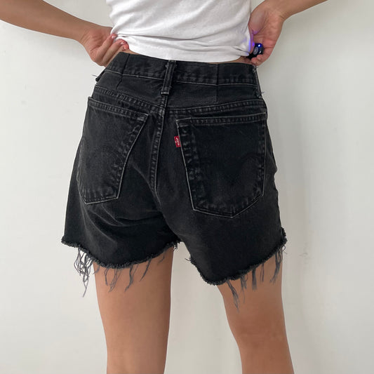 Reworked Vintage Levi's Black Cutoff Shorts - W28/Medium