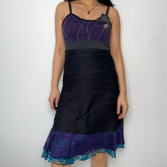 Fairy Grunge Black and Purple Dress - X-Small