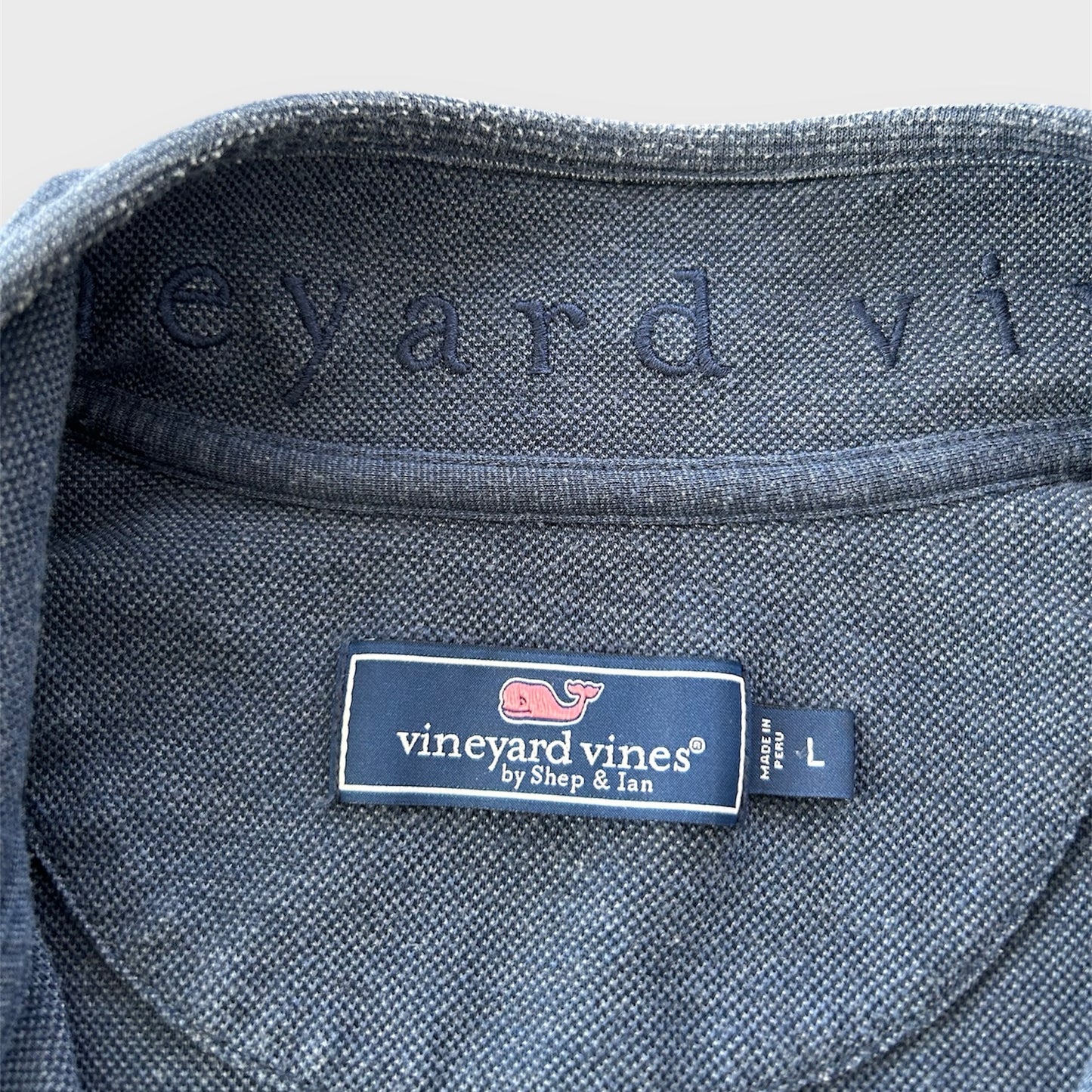 Vineyard Vines Blue Quarter Zip - Large