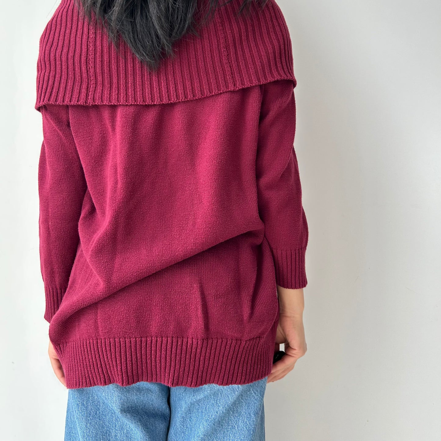 Wine Red Off Shoulder Top - X-Large