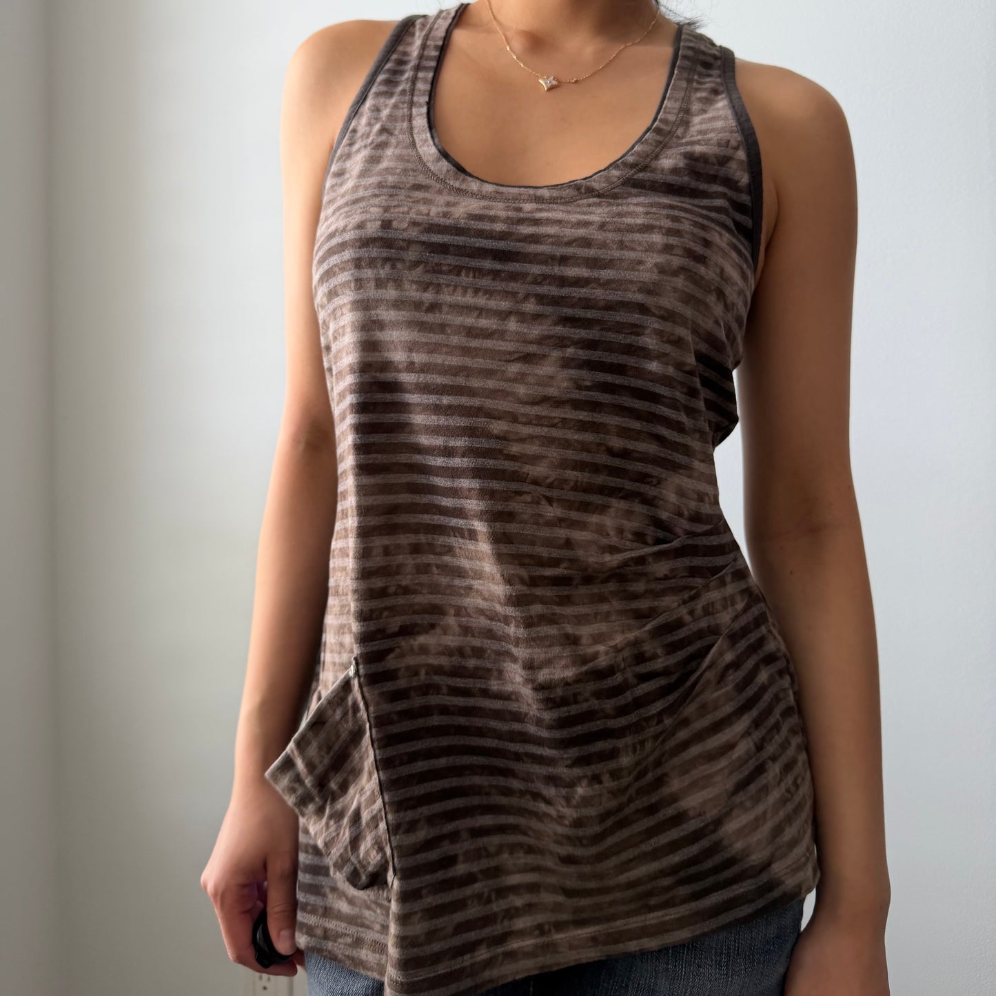 Karen Millen Brown Striped Tank - Small