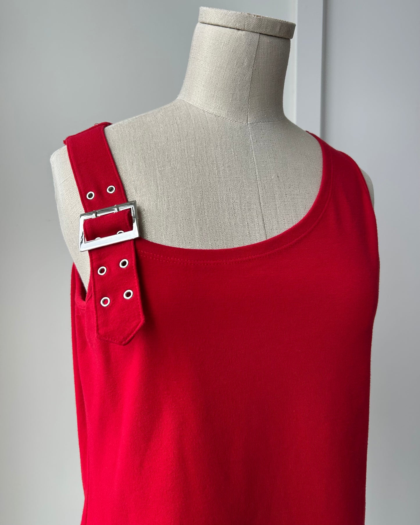 Made in Canada Red Buckle Detail Tank - Large