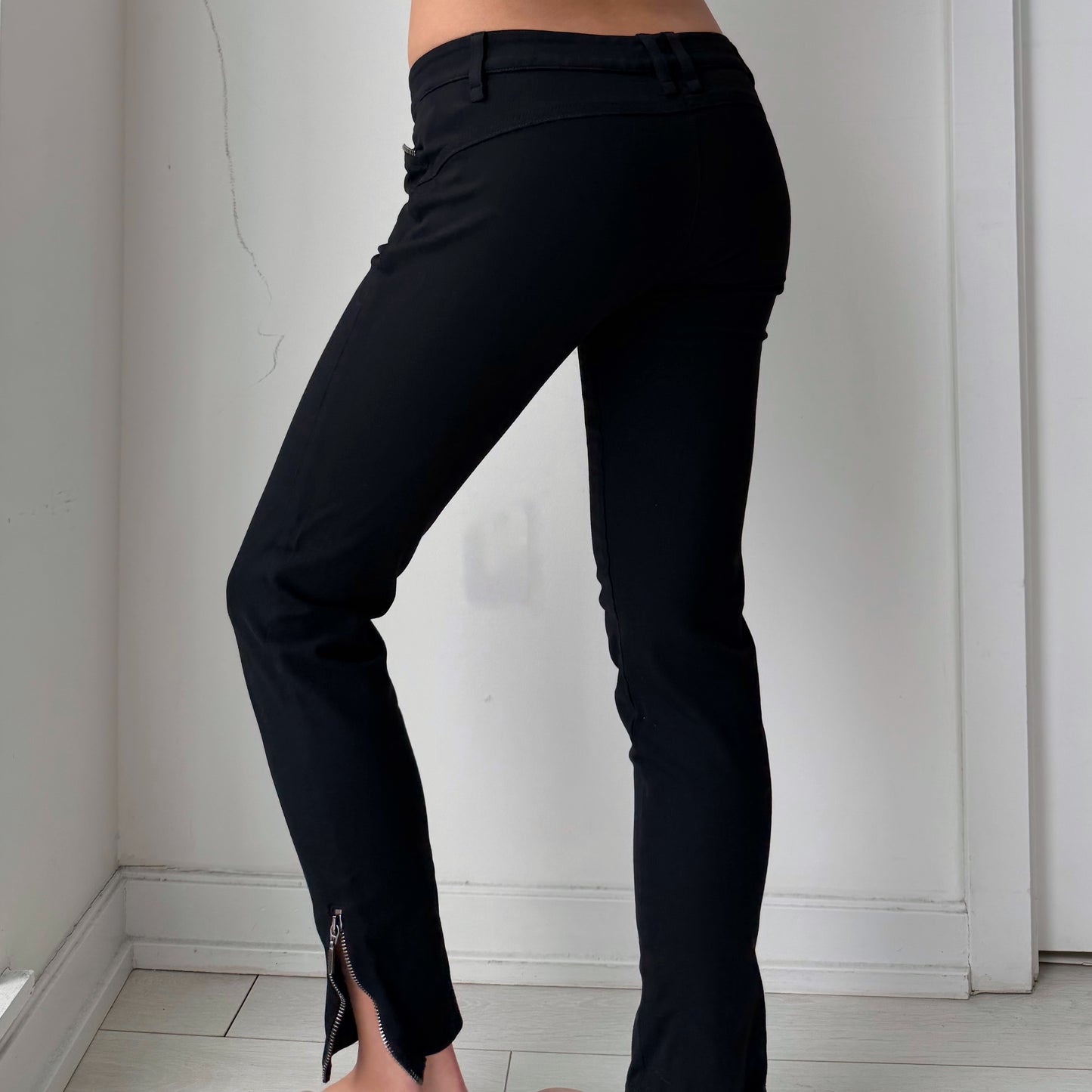 Plein Sud Black Wool Zip Trousers - Medium