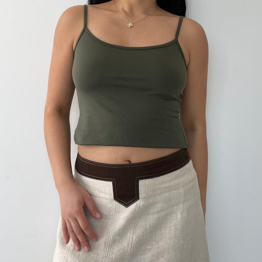 Khaki Green Cami - X-Small