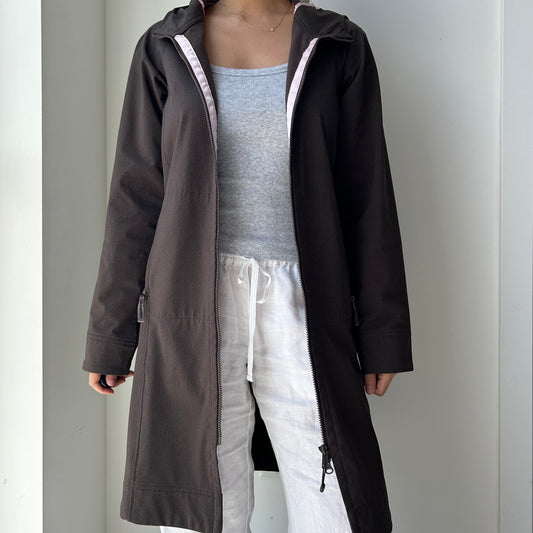 Lululemon Brown Hooded Softshell Coat - X-Small