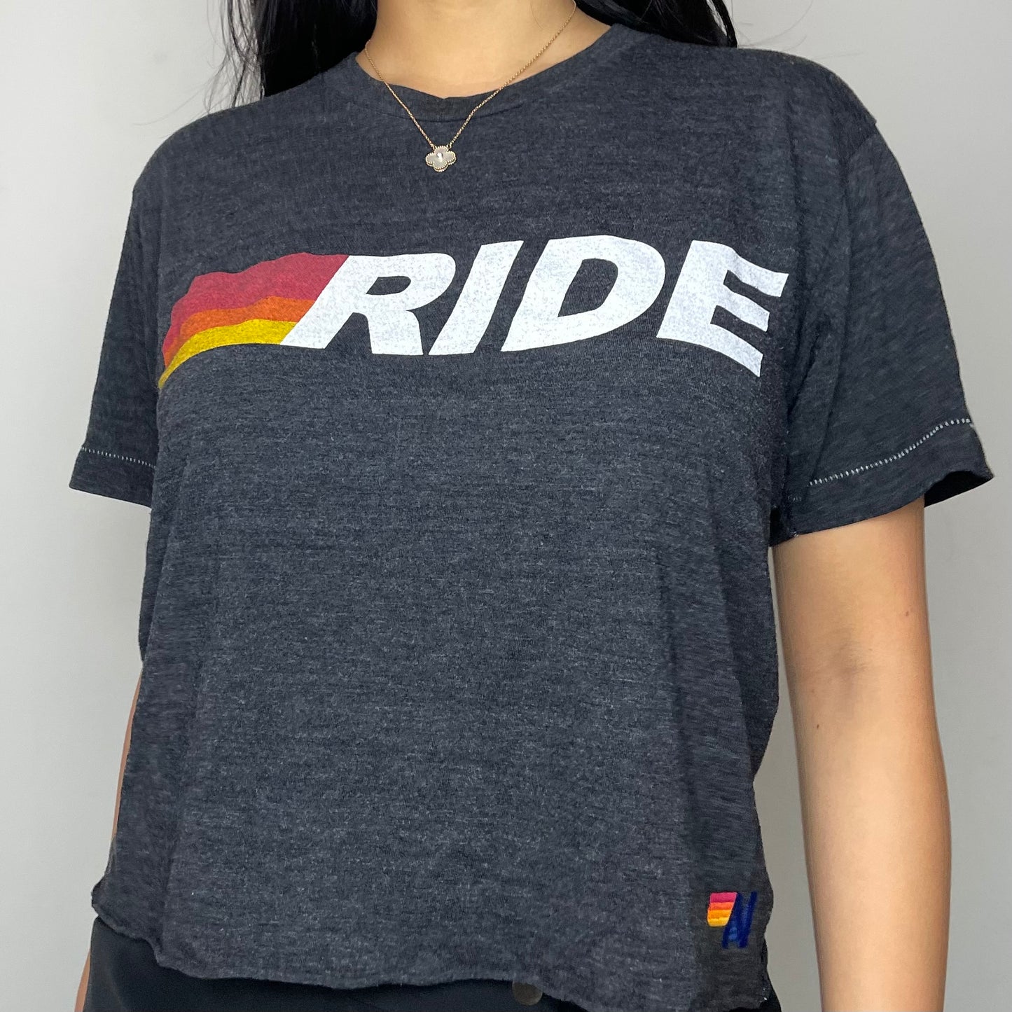 Aviator Nation Ride Logo Boyfriend Tee - Medium