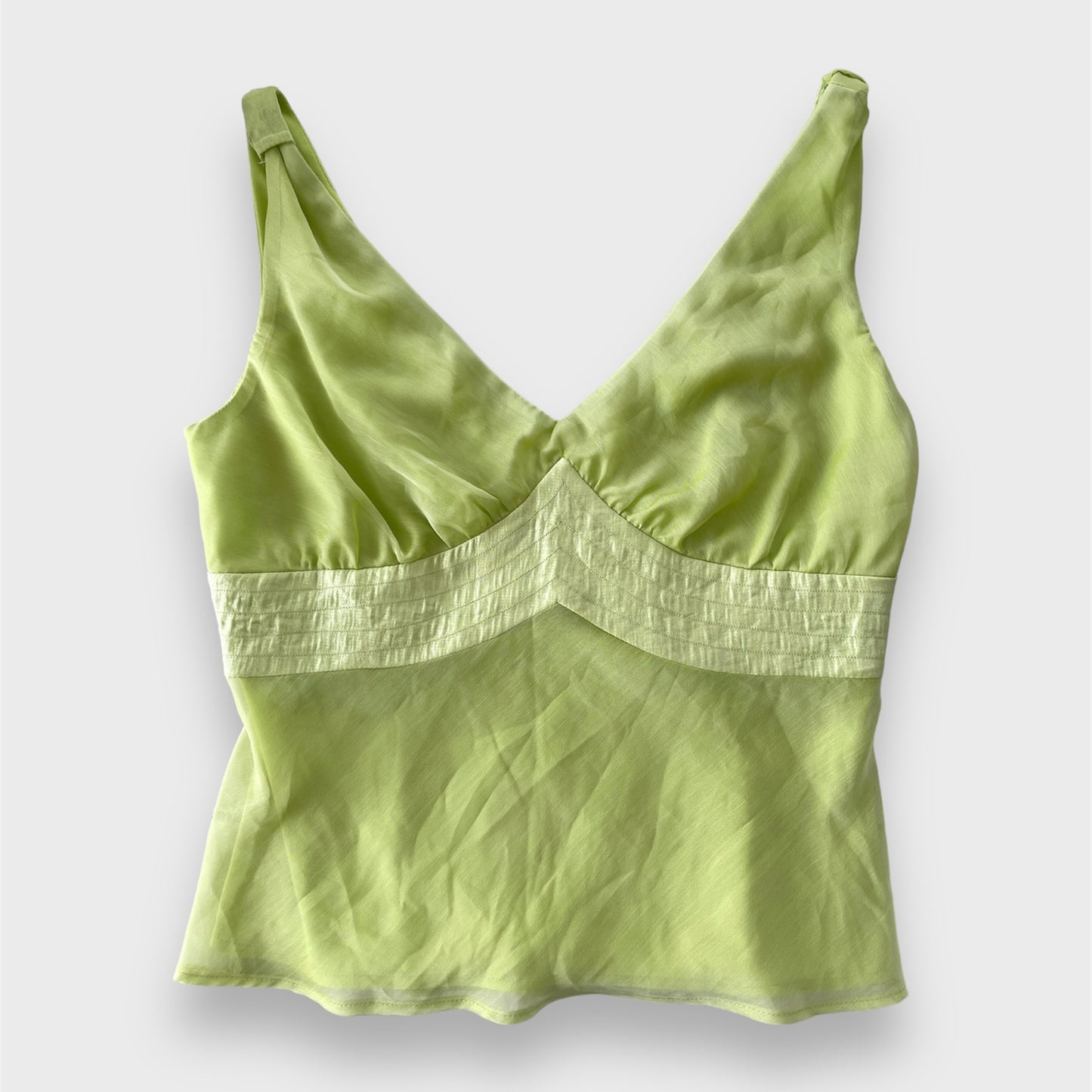 Made in Canada Green Sleeveless V-Neck Top - Small