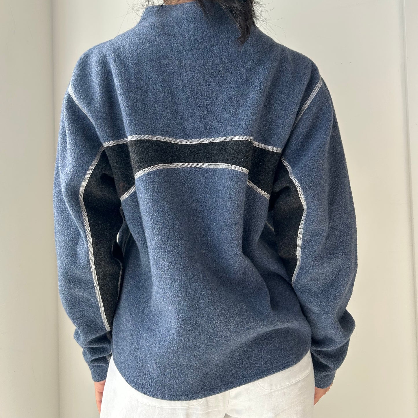 Vintage Helly Hansen Blue Fleece Quarter Zip - Large