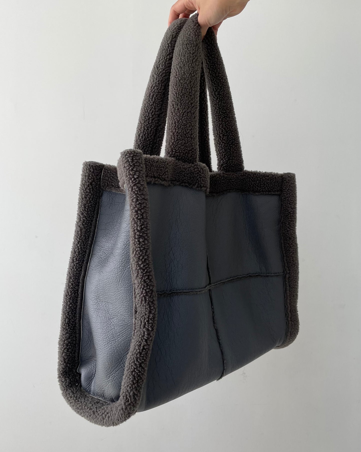 Grey Sherpa Tote bag