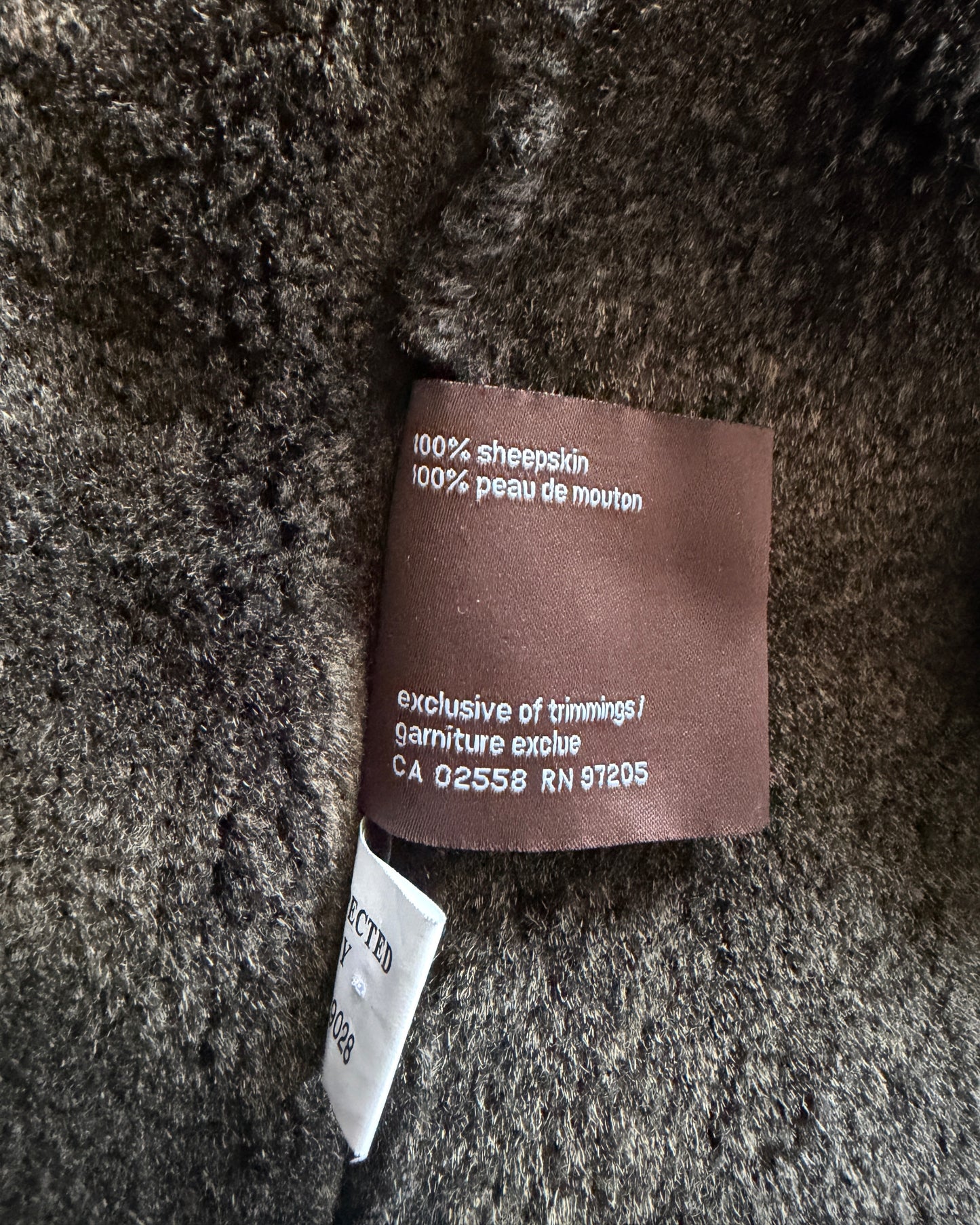 Danier Black Sheepskin Shearling Coat - Medium