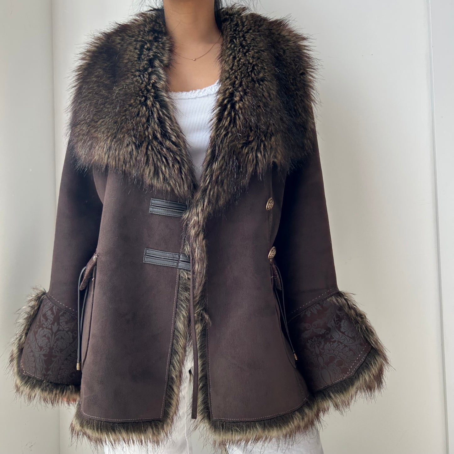 Novelti Brown Afghan Jacket - Small