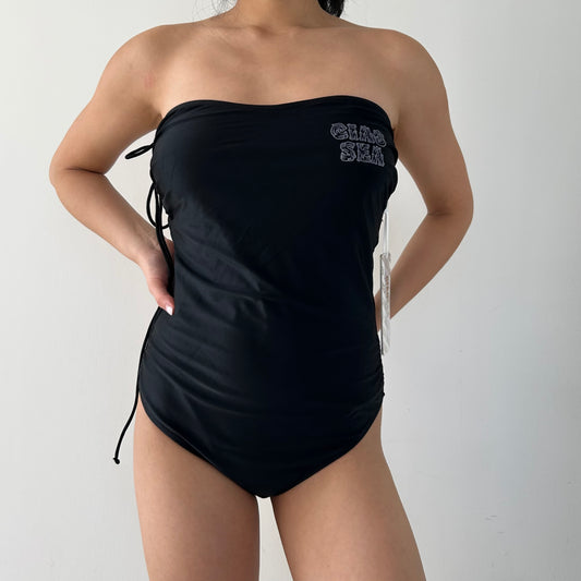 Ciao Sea Black Strapless One Piece Swimsuit - Large