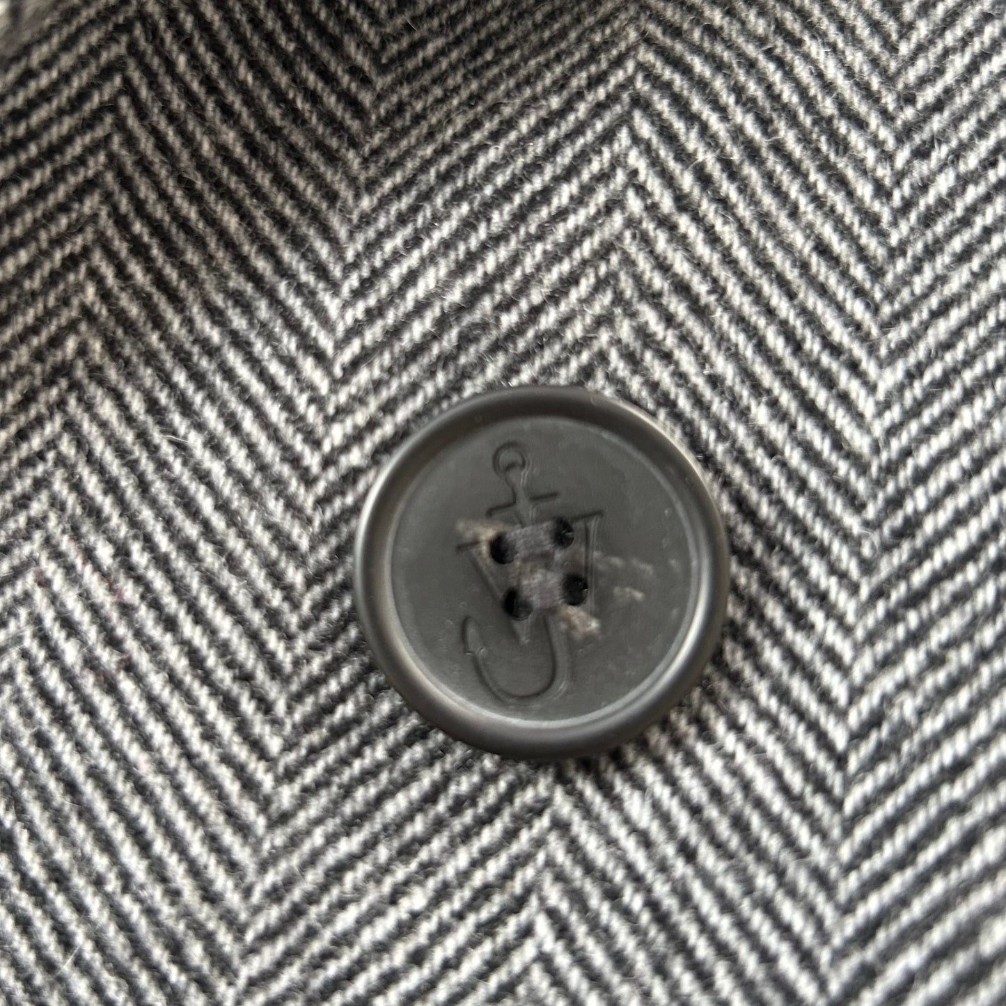 JW Anderson X Uniqlo Grey Wool Tweed Coat - Small