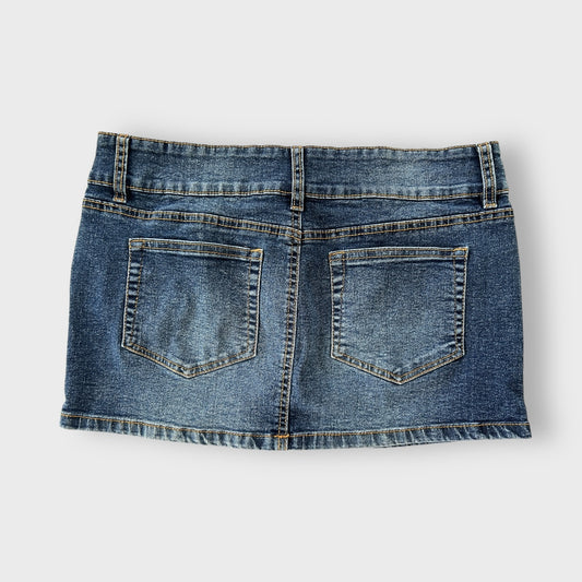 Y2K Denim Mini Skirt - Large