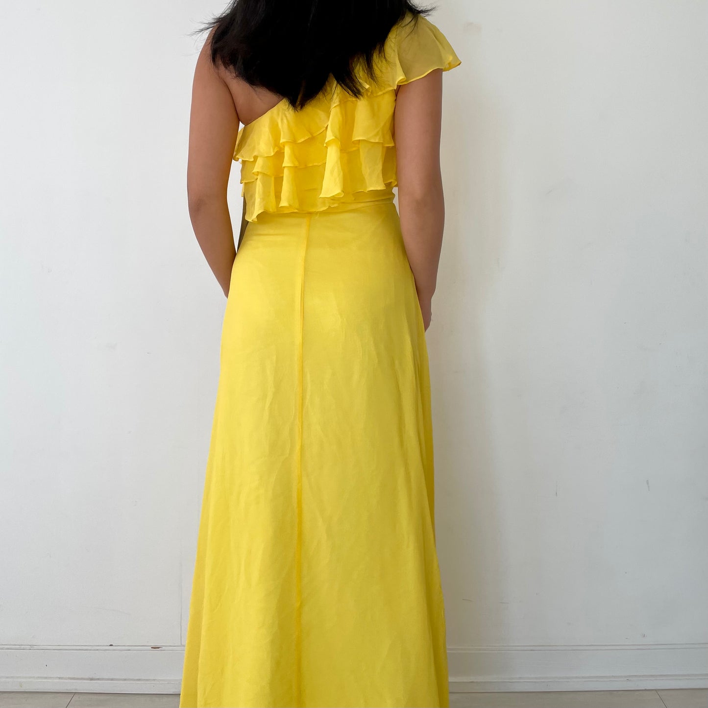 BNWT Jill Stuart Yellow One Shoulder Gown - X-Small