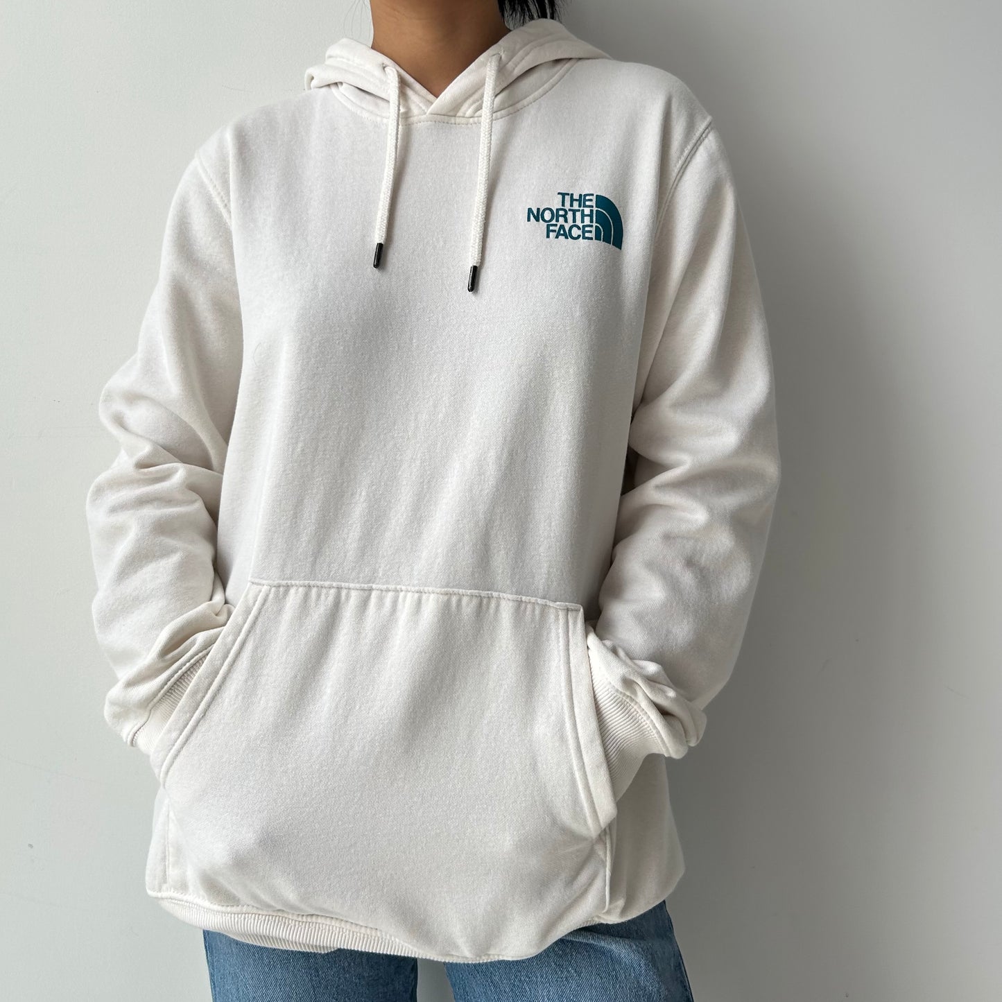 The North Face White Graphic Hoodie - Medium