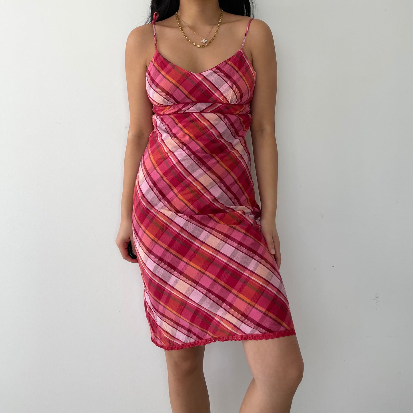 Smart Set Pink Plaid Dress - X-Small/Small