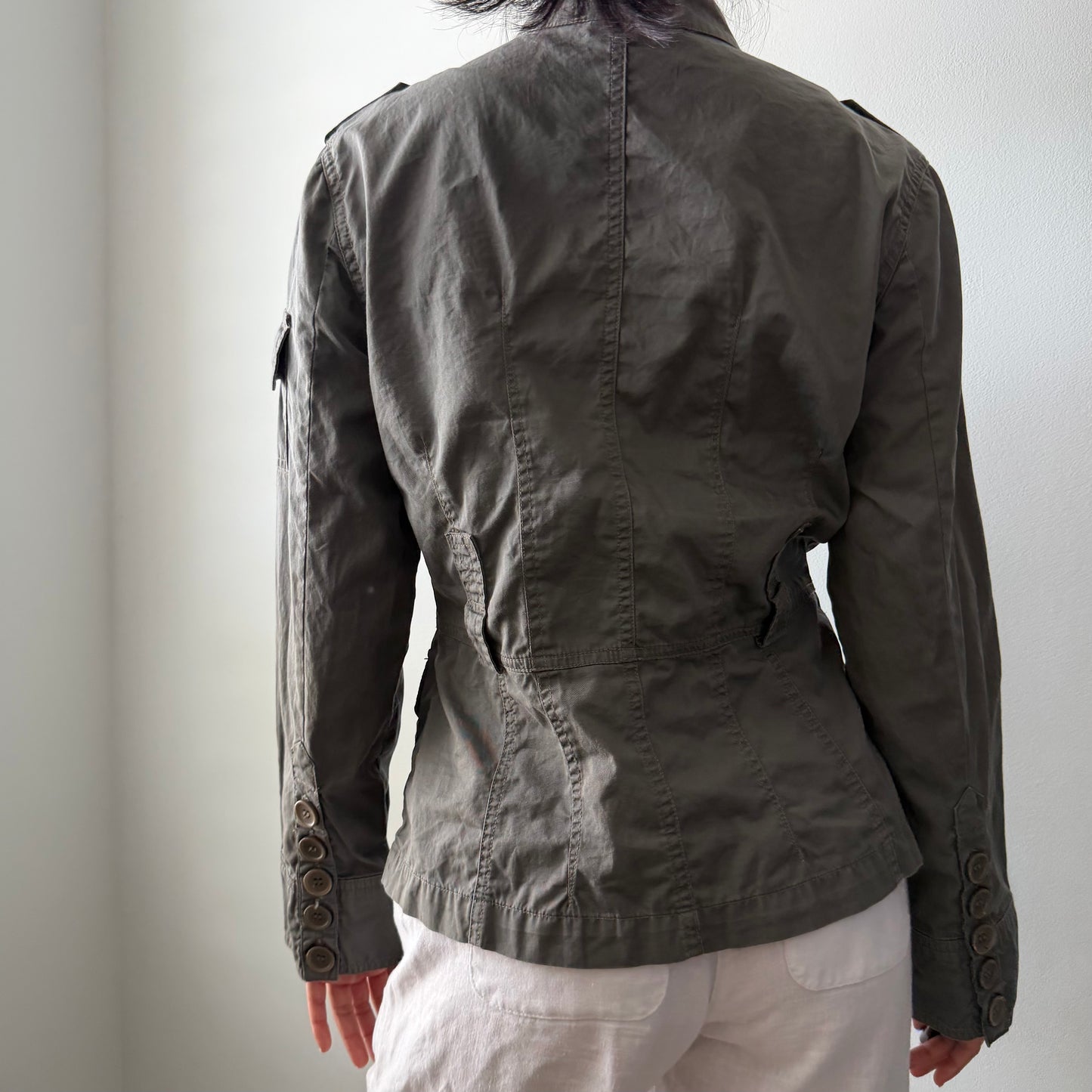 Coupé Khaki Military Utility Jacket - Small