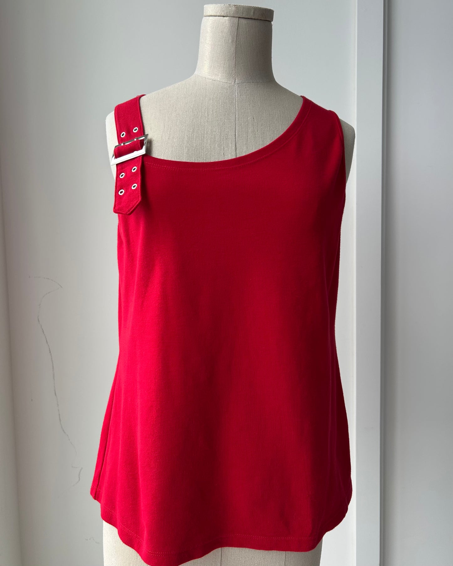 Made in Canada Red Buckle Detail Tank - Large