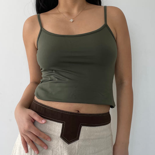 Khaki Green Cami - X-Small