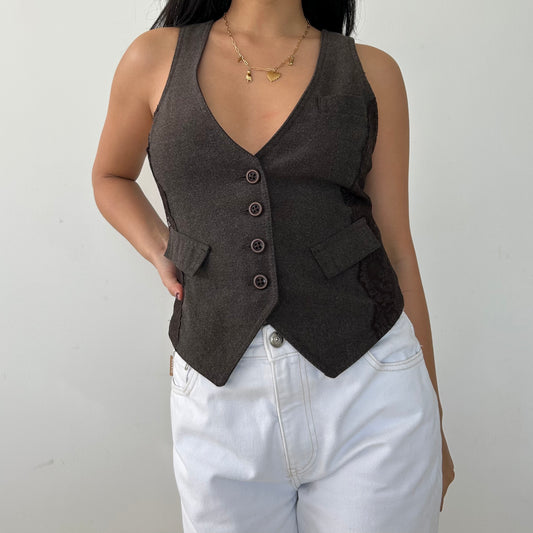 2000s Brown Vest Top - X-Small