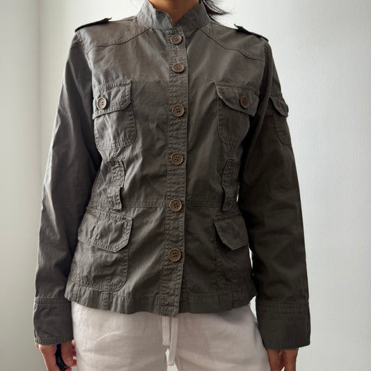 Coupé Khaki Military Utility Jacket - Small