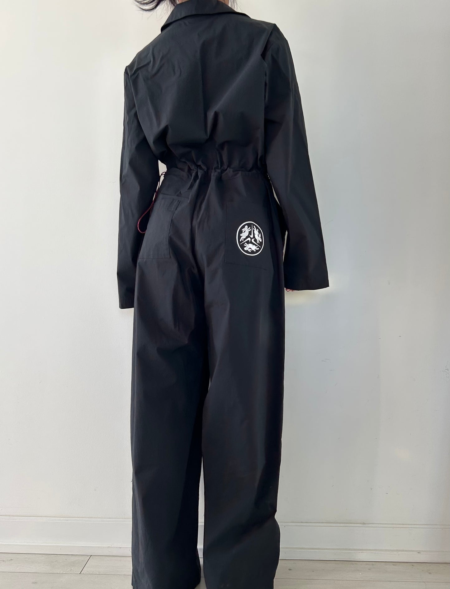 Nike Black Logo Utility Jumpsuit - Medium