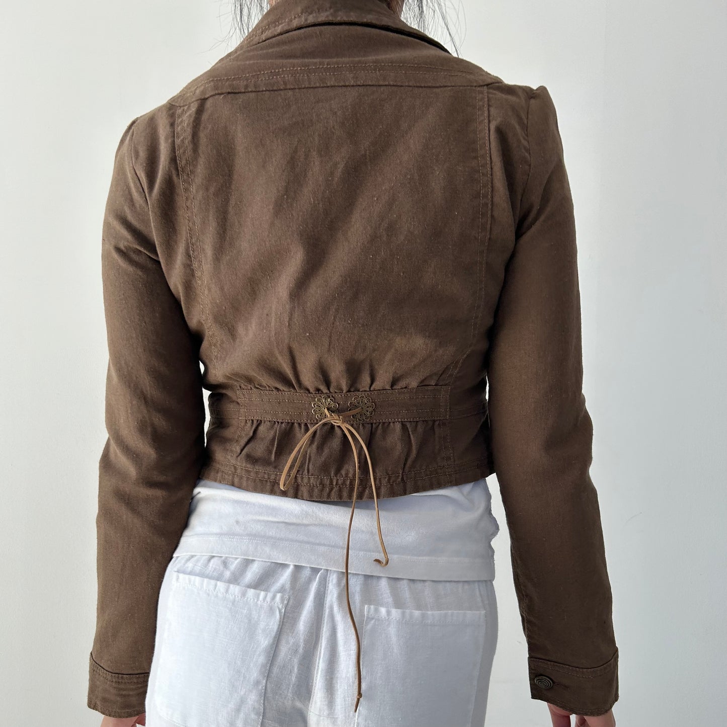 Made in Korea Brown Cropped Blazer - Small