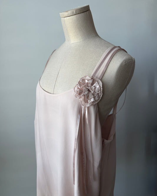2000s Deadstock Blush Pink Silk Camisole - X-Large
