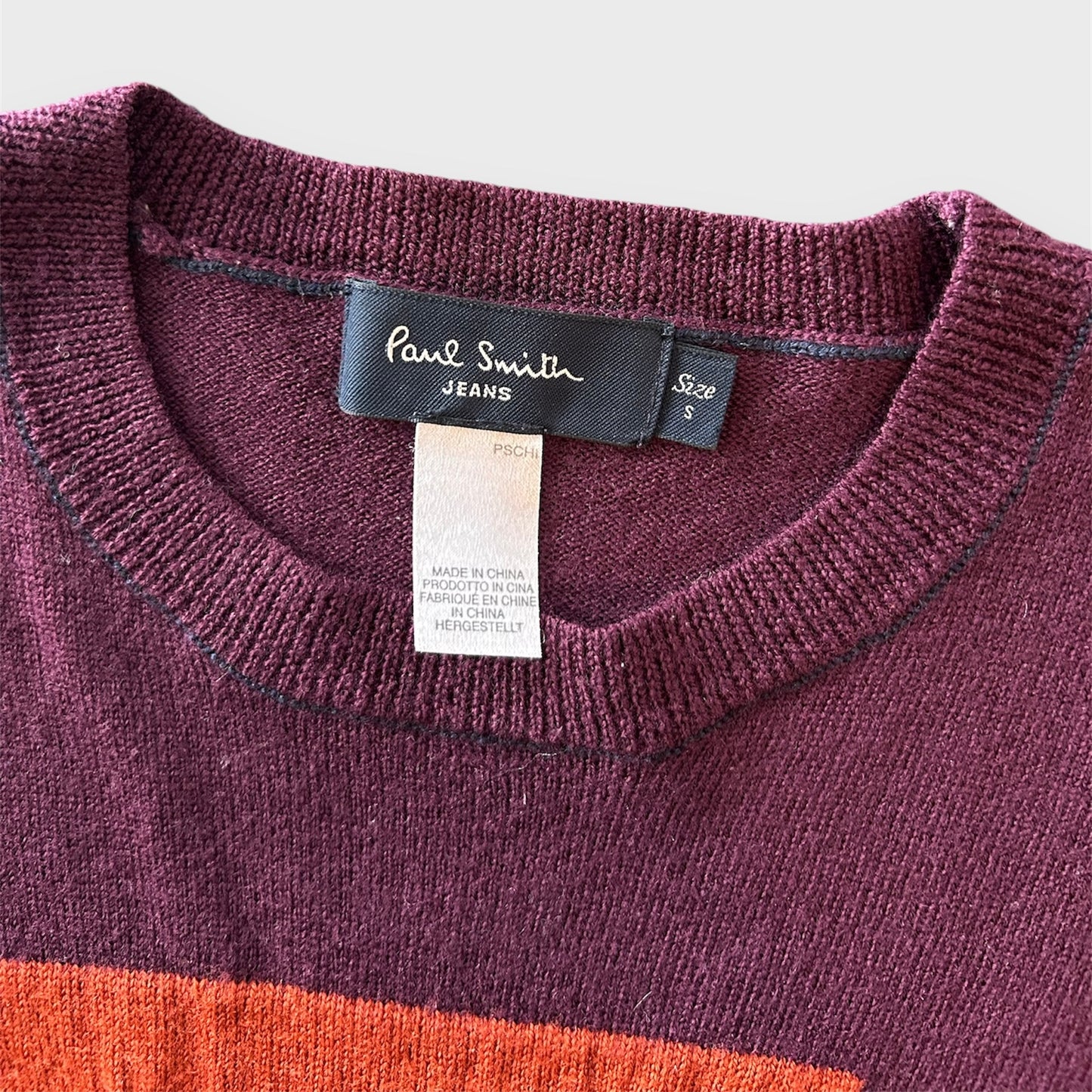 Paul Smith Purple Wool Knit Crewneck Jumper - Small