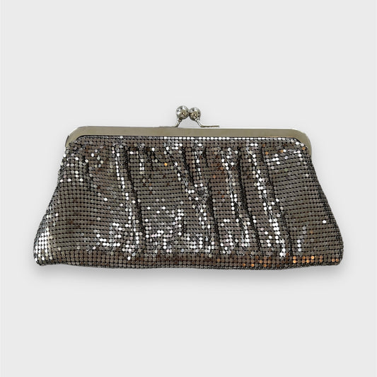 Silver Disco Chainmail Crossbody Evening Bag