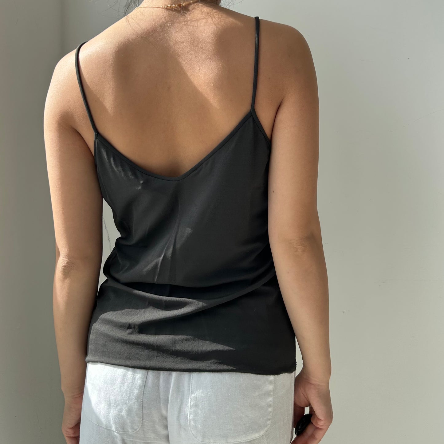 Giorgio Armani Dark Grey V-Neck Tank - Large