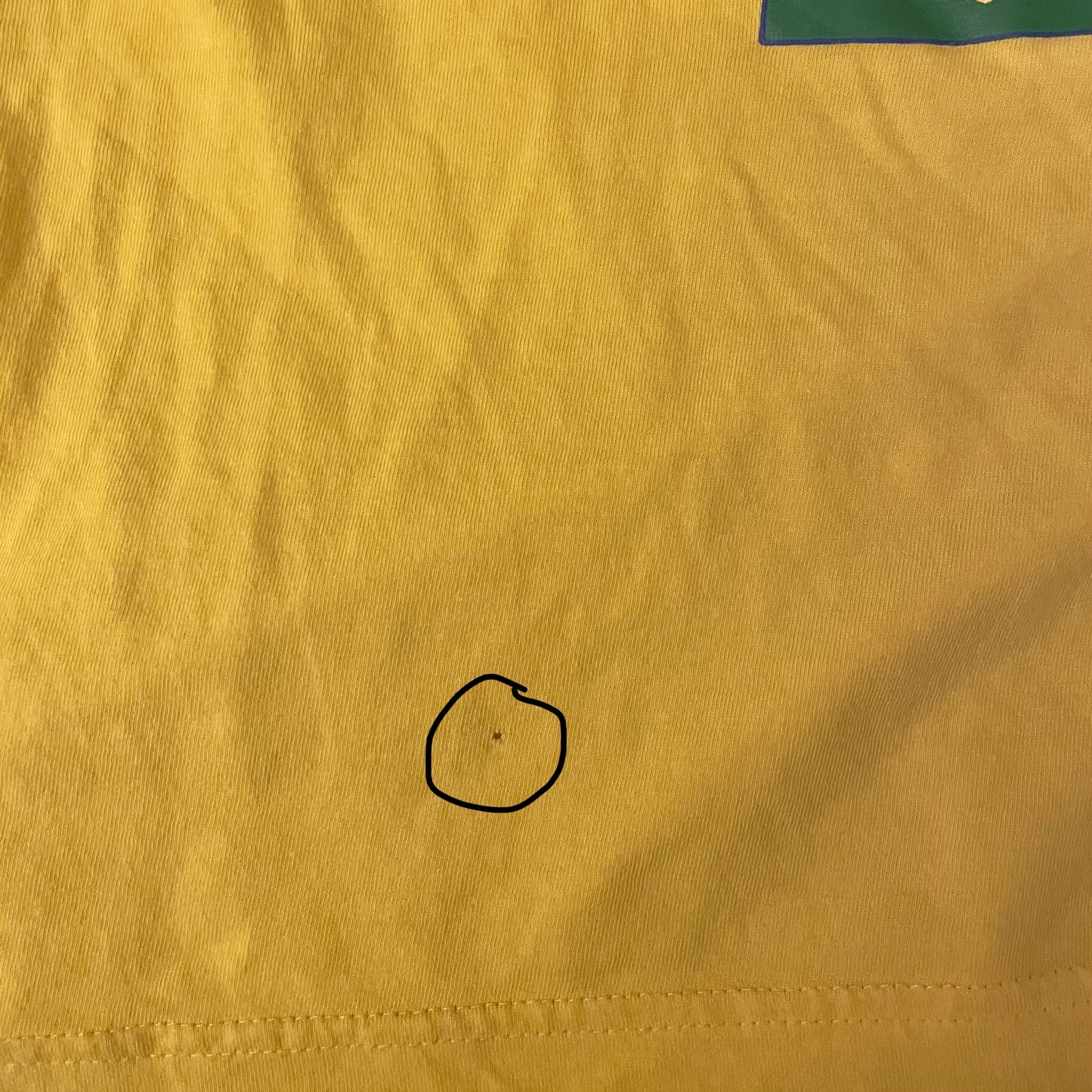 Brazil Soccer Yellow Tee - Large