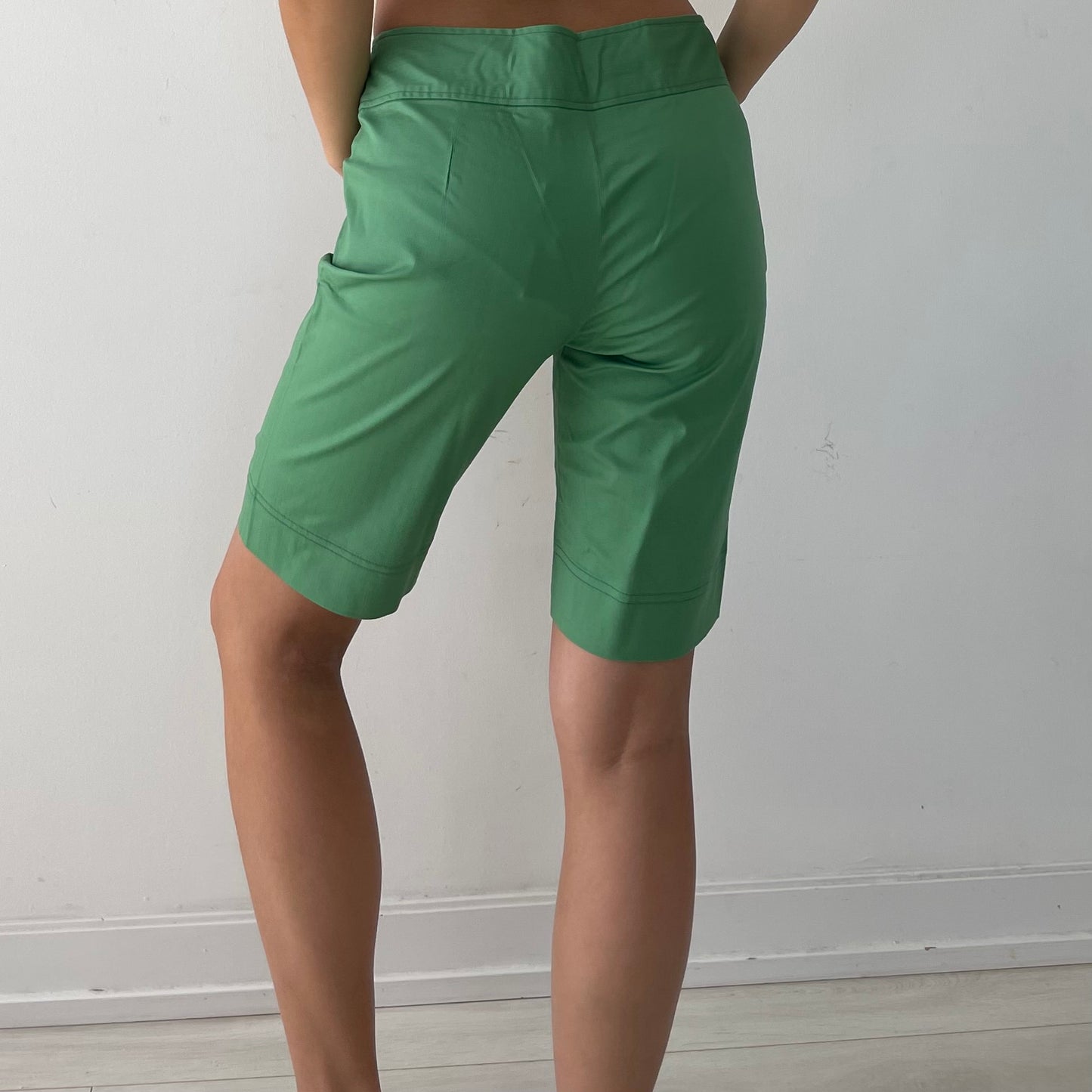 BNWT Martina Pink Green Bermuda Shorts - Medium