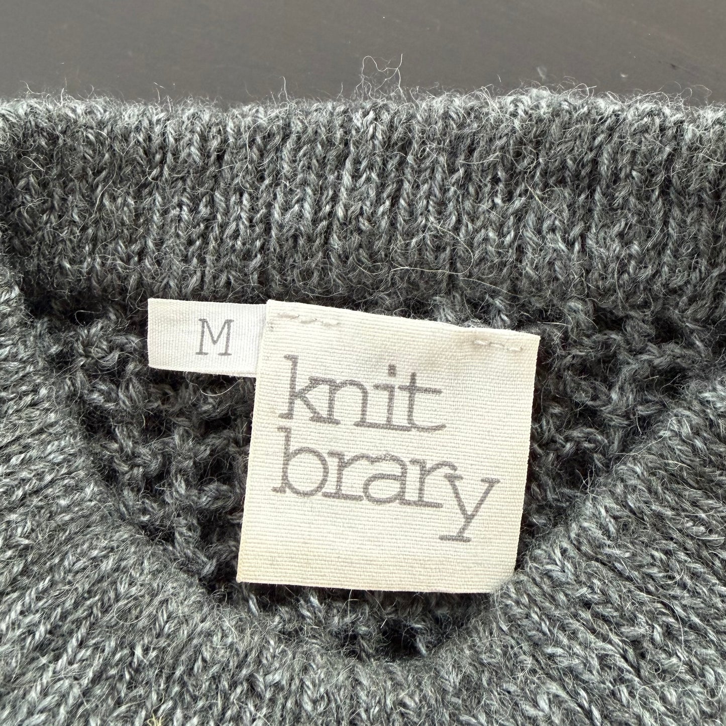Knitbrary Baby Alpaca and Silk Open Knit Sweater - Medium