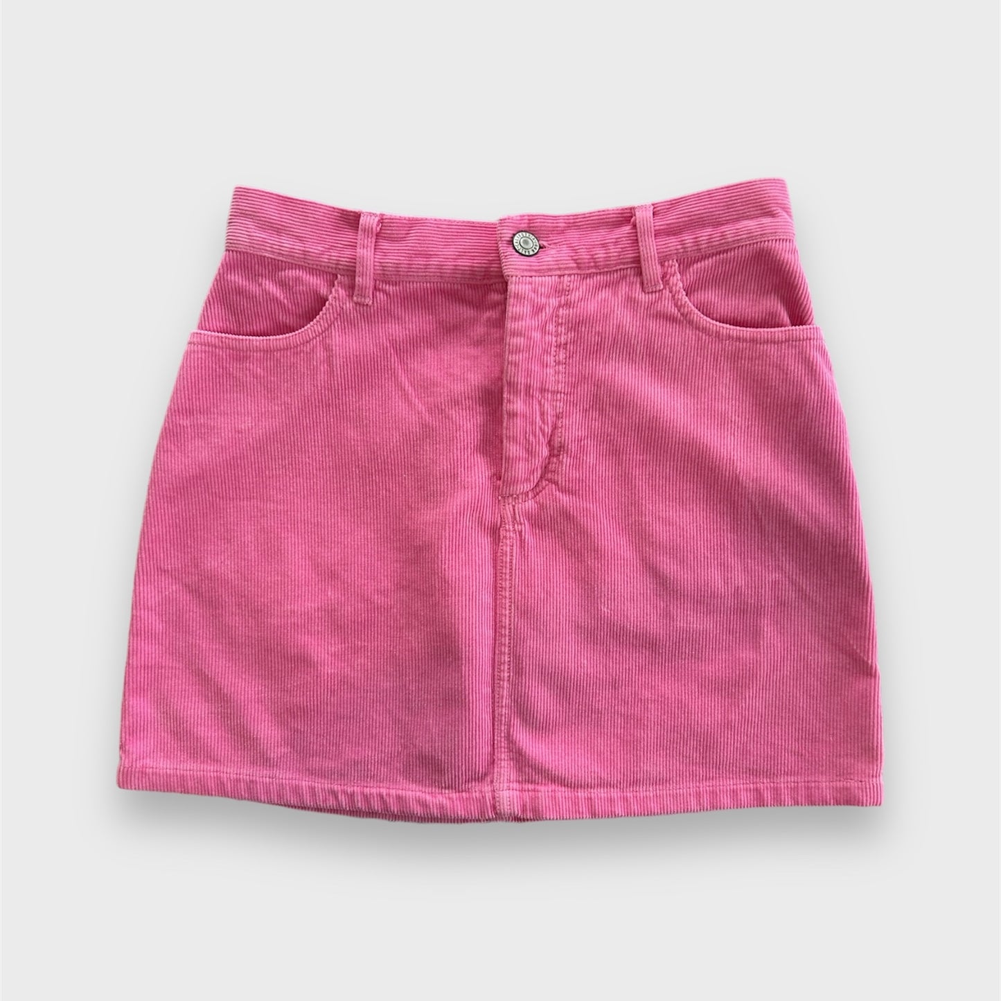 Brandy Melville Pink Corduroy Mini Skirt - W27