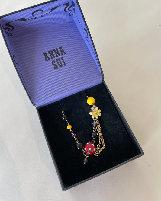 Anna Sui Red Ladybug Bracelet (Includes Box)