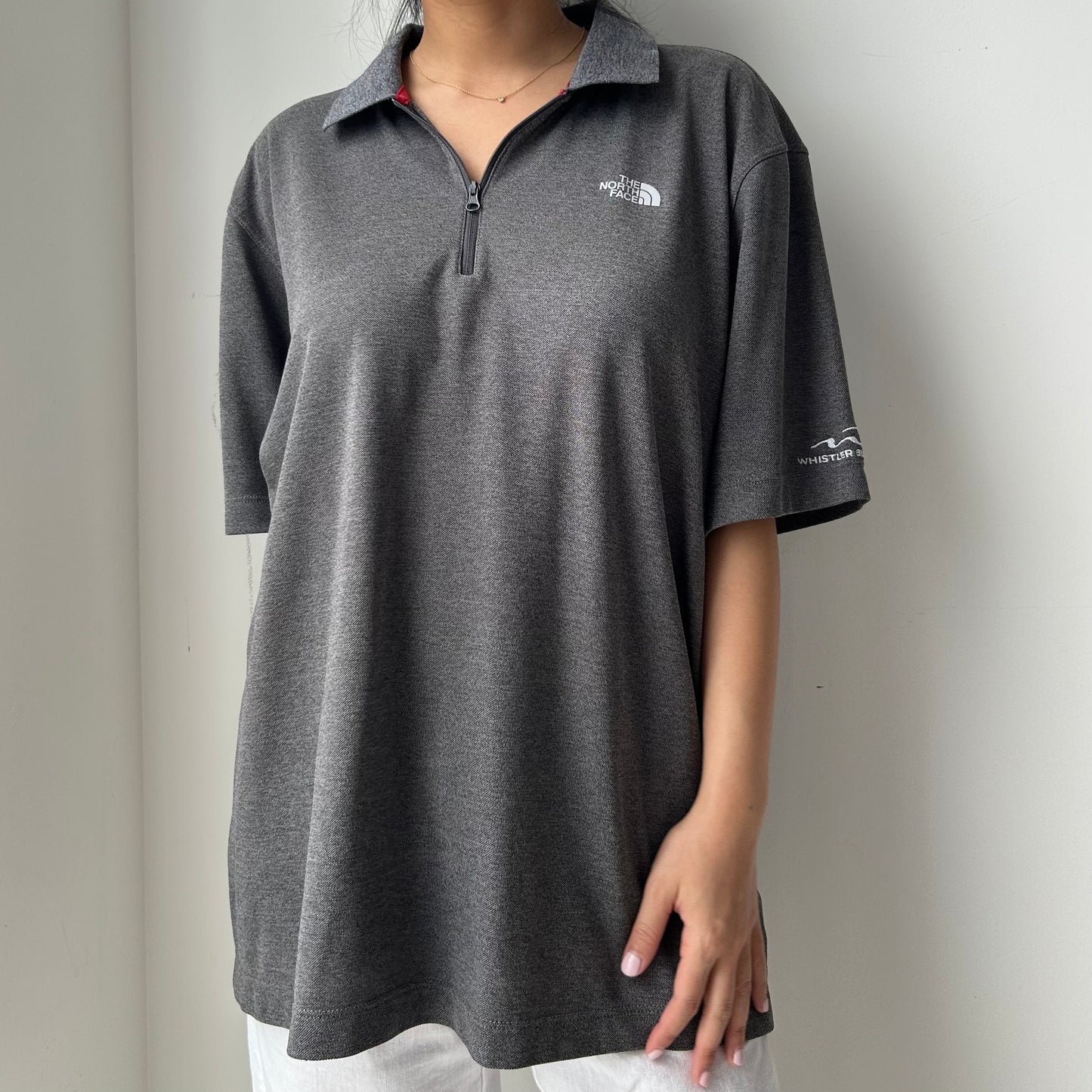 The North Face Grey Short Sleeve Polo Shirt - X-Large