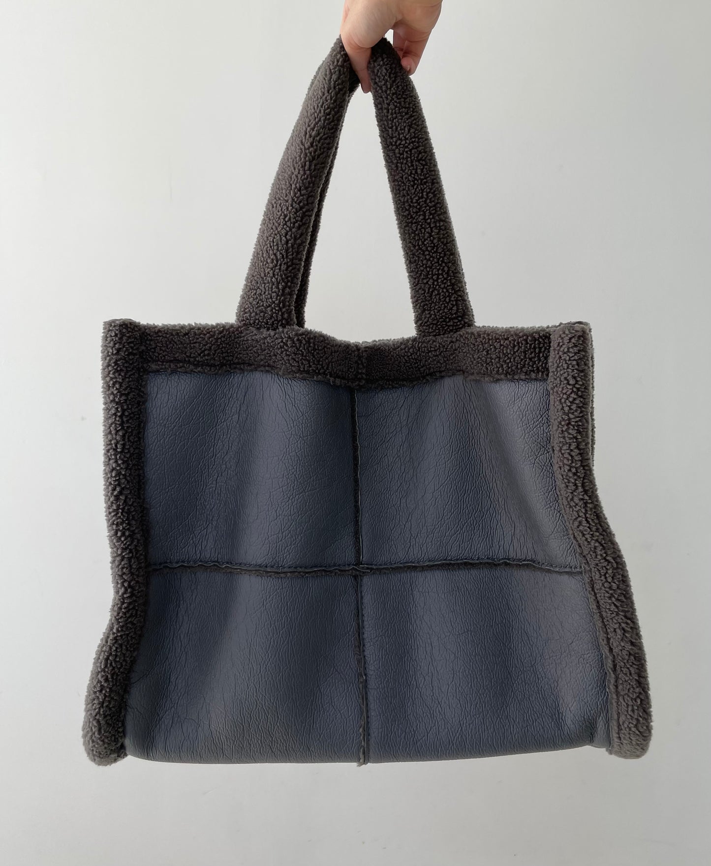 Grey Sherpa Tote bag