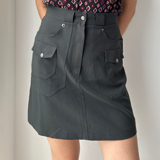Cop Copine Grey Cargo Mini Skirt - X-Small